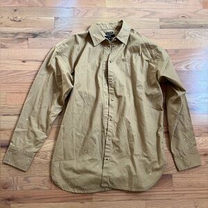 Jcrew relaxed with chino shirt with crystals NWOT